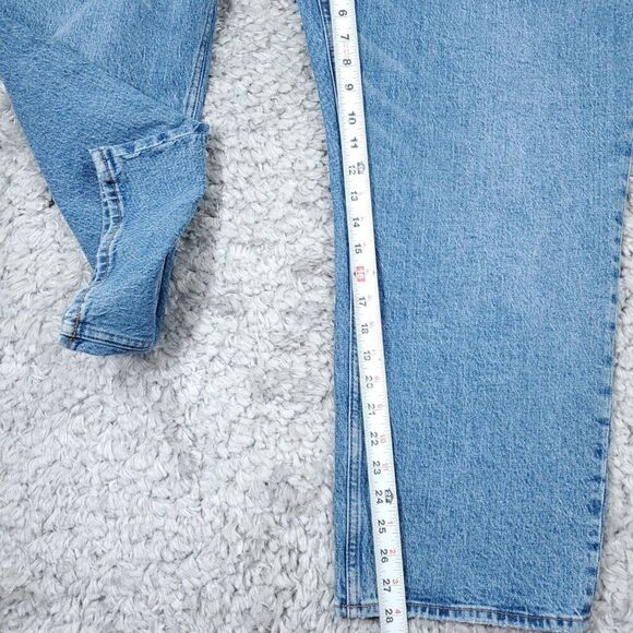 Abercrombie 24 Short 37 Ultra High Rise 90s Straight Curve Love Jeans Blue - Picture 9 of 10